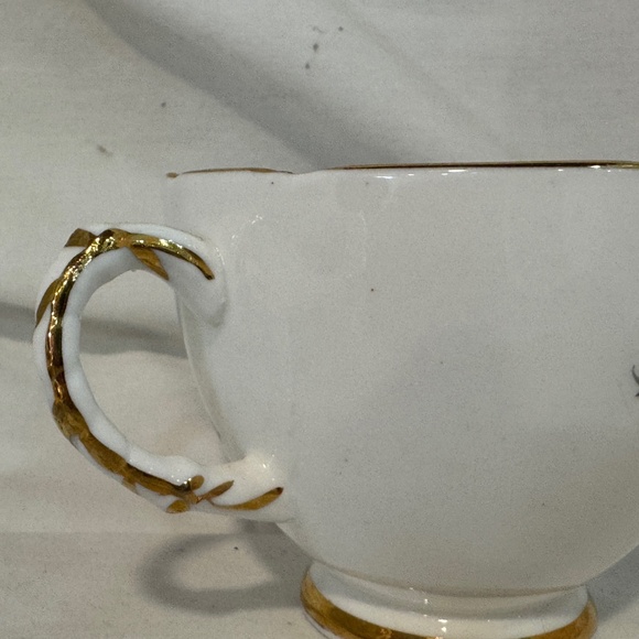 Vintage Delphine Tea Cup and Saucer Rose Pattern Rare 1940s - Picture 7 of 9